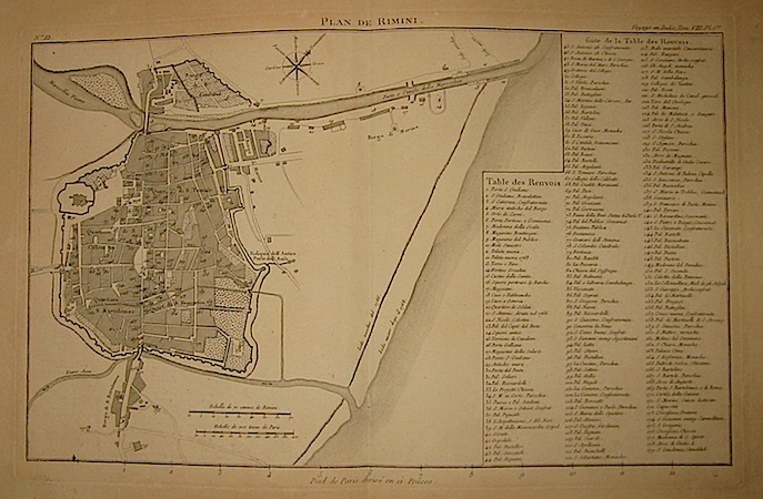 Lalande (de) Joseph Jerome Plan de Rimini 1790 Parigi 